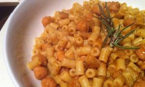 Ditalini with Chickpeas and Garlic-Rosemary Olive Oil