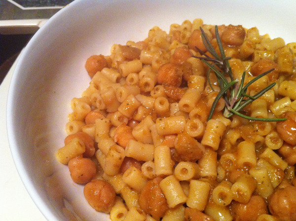 Ditalini with Chickpeas and Garlic-Rosemary Olive Oil